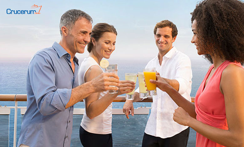 personas compartiendo diferentes bebidas paquete msc cruceros crucerum