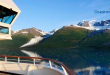 Imagen tomada desde crucero hacia zona de glaciares crucerum