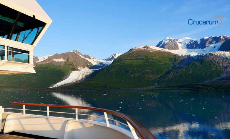 Imagen tomada desde crucero hacia zona de glaciares crucerum