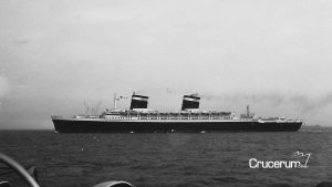 SS United States en Portsmouth despues del viaje inaugural 1952 crucerum arrecife artificial