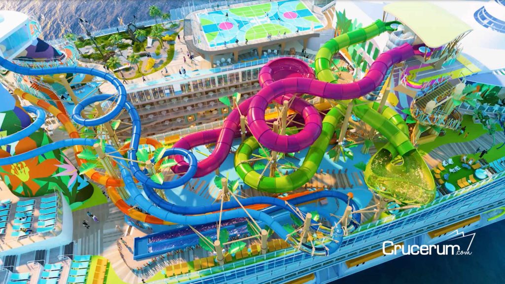 Vista superior barcos clase Icon de Royal Caribbean Cruises Star of the seas Crucerum