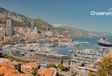 Vista general de puerto en mónaco al lado de la pista de F1 Paddock Club Explora Journeys Crucerum