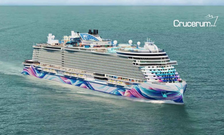 render panorámica barco norwegian aura de norwegian cruise line Crucerum