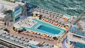 Vista superior render barco norwegian aura Crucerum